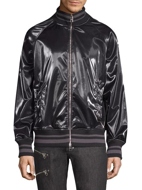 versace quilted full zip bomber jacket|versace trench jacket men.